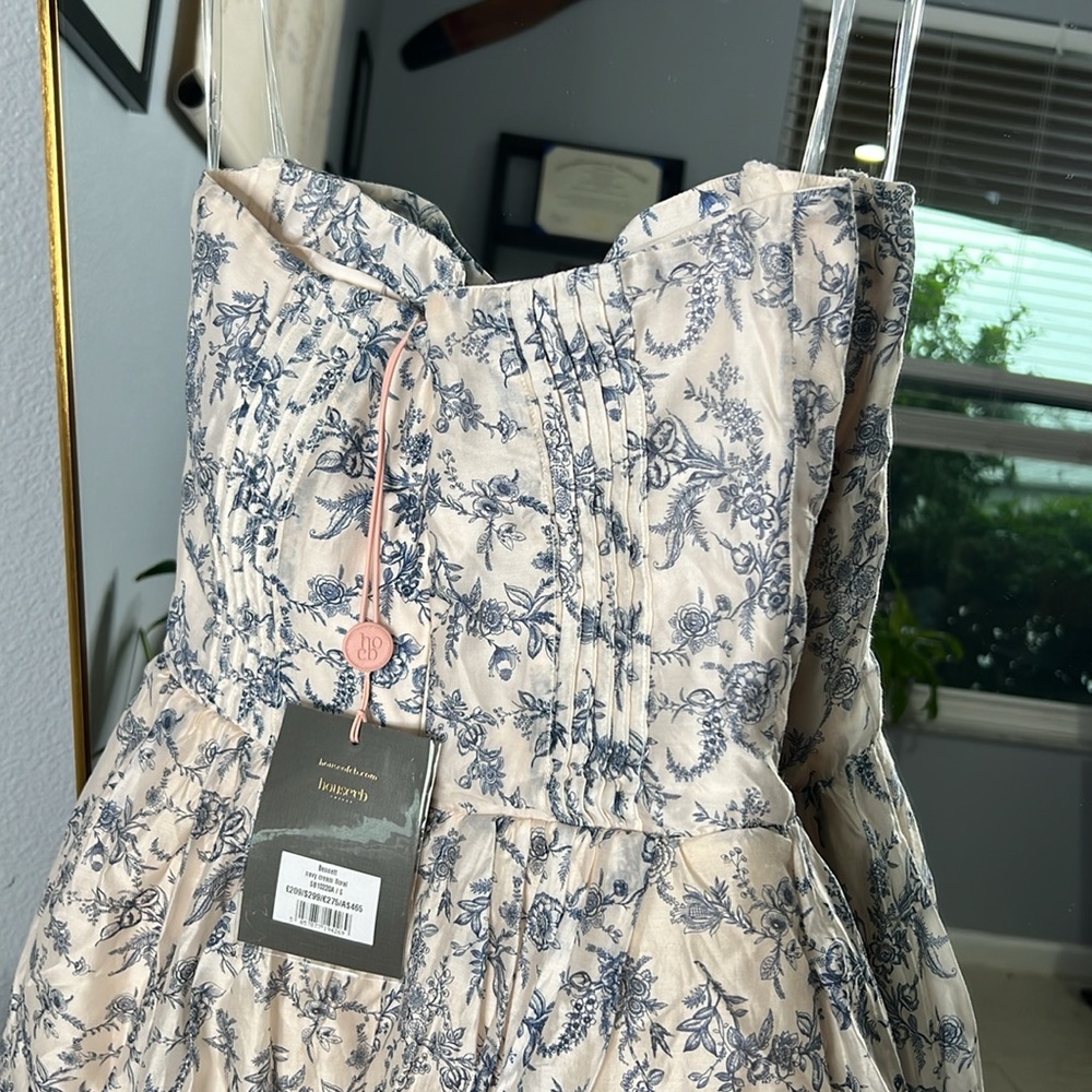 House of CB 'Bennett' English Porcelain Print Strapless Sundress NWOT - Picture 6 of 9